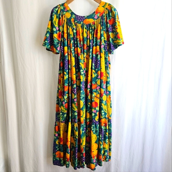 Jennifer Moore Tropical Fruit Print Dress - Picture 9 of 13